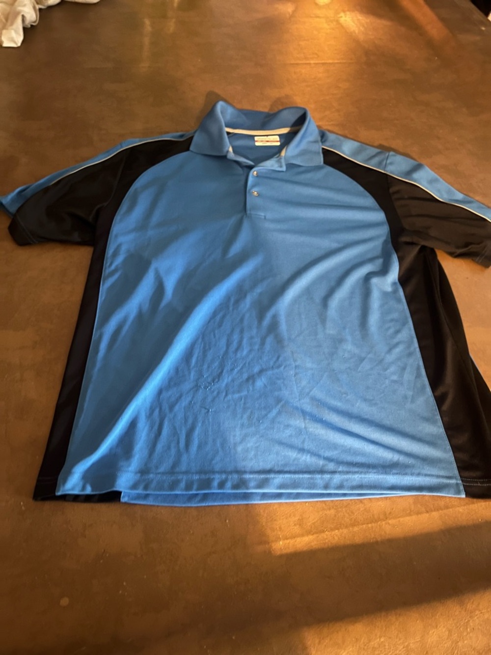 Grand Slam Light Blue and Black Performance Polo